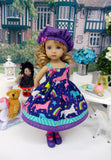 Rainbow Unicorn - dress, hat, tights & shoes for Little Darling Doll or 33cm BJD