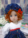 Rainier Cherries - dress, hat, tights & shoes for Little Darling Doll or 33cm BJD