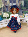 Rainier Cherries - dress, hat, tights & shoes for Little Darling Doll or 33cm BJD