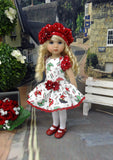 Rainy Day - dress, beret, tights & shoes for Little Darling Doll or other 33cm BJD