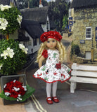 Rainy Day - dress, beret, tights & shoes for Little Darling Doll or other 33cm BJD