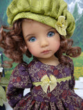 Raisin Bouquet - dress, hat, tights & shoes for Little Darling Doll or 33cm BJD