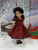 Red Check - dress, hat, tights & shoes for Little Darling Doll or 33cm BJD