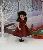 Red Check - dress, hat, tights & shoes for Little Darling Doll or 33cm BJD