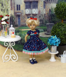 Red, White & Blooms - dress, socks & shoes for Little Darling Doll or 33cm BJD