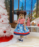 Reindeer Snow Globe - dress, sweater, socks & shoes for Little Darling Doll or 33cm BJD