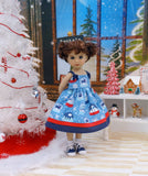 Reindeer Snow Globe - dress, sweater, socks & shoes for Little Darling Doll or 33cm BJD
