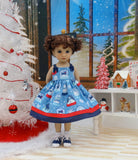 Reindeer Snow Globe - dress, sweater, socks & shoes for Little Darling Doll or 33cm BJD