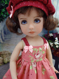 Rose Bouquet - dress, hat, socks & shoes for Little Darling Doll or 33cm BJD