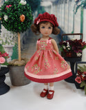 Rose Bouquet - dress, hat, socks & shoes for Little Darling Doll or 33cm BJD