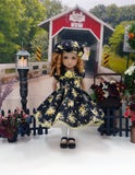 Roses in Fall - dress, hat, tights & shoes for Little Darling Doll or 33cm BJD