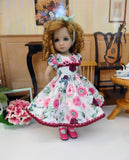 Roses in the Mist - dress, tights & shoes for Little Darling Doll or other 33cm BJD