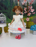 Rothenburg Rose - dirndl ensemble with tights & boots for Little Darling Doll or 33cm BJD