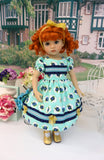 Royal Rose - dress, tights & shoes for Little Darling Doll or 33cm BJD