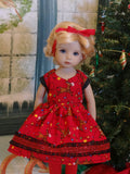 Rudolph the Red Nosed Reindeer - dress, tights & shoes for Little Darling Doll or 33cm BJD