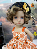 Rustic Jack O'Lantern - dress, hat, tights & shoes for Little Darling Doll or 33cm BJD