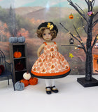 Rustic Jack O'Lantern - dress, hat, tights & shoes for Little Darling Doll or 33cm BJD