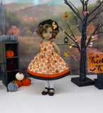Rustic Jack O'Lantern - dress, hat, tights & shoes for Little Darling Doll or 33cm BJD