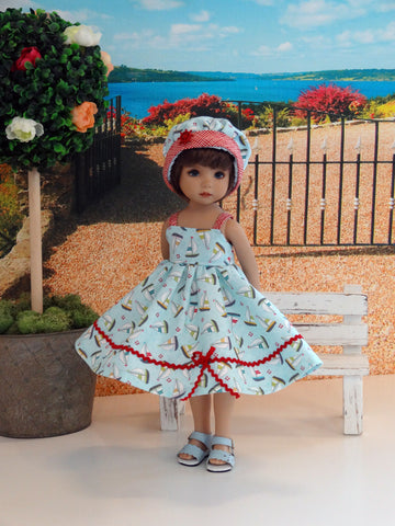 Sail Away - dress, hat & sandals for Little Darling Doll