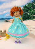 Saltwater Seahorse - dress, socks & shoes for Little Darling Doll or 33cm BJD
