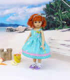 Saltwater Seahorse - dress, socks & shoes for Little Darling Doll or 33cm BJD
