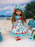 Saltwater Sweetie - dress, hat, tights & shoes for Little Darling Doll or other 33cm BJD