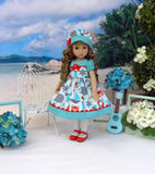 Saltwater Sweetie - dress, hat, tights & shoes for Little Darling Doll or other 33cm BJD