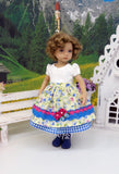 Salzburg Miss - dirndl ensemble with tights & boots for Little Darling Doll or 33cm BJD