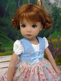 Salzburg Sweetie - dirndl ensemble with tights & boots for Little Darling Doll or 33cm BJD