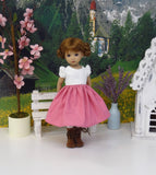 Salzburg Sweetie - dirndl ensemble with tights & boots for Little Darling Doll or 33cm BJD