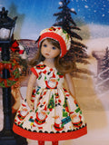 Santa Claus - dress, hat, tights & shoes for Little Darling Doll or 33cm BJD