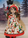 Santa Claus - dress, hat, tights & shoes for Little Darling Doll or 33cm BJD
