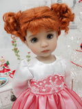 Satin Snowflake - dress, slip, tights & shoes for Little Darling Doll or 33cm BJD