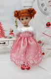 Satin Snowflake - dress, slip, tights & shoes for Little Darling Doll or 33cm BJD