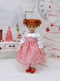 Satin Snowflake - dress, slip, tights & shoes for Little Darling Doll or 33cm BJD