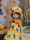 Scaredy Cat - dress, hat, tights & shoes for Little Darling Doll or 33cm BJD