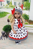 Scottie Dog - dress, hat, socks & saddle shoes for Little Darling Doll or other 33cm BJD