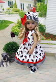 Scottie Dog - dress, hat, socks & saddle shoes for Little Darling Doll or other 33cm BJD