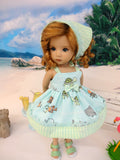 Sea Critters - babydoll top, bloomers, kerchief & sandals for Little Darling Doll or other 33cm BJD