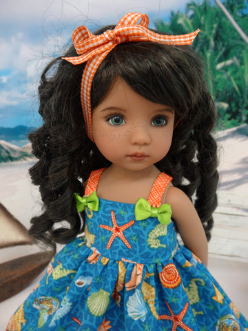 Sea Life - dress & sandals for Little Darling Doll or 33cm BJD