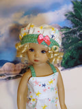 Sea Turtles - romper, hat & sandals for Little Darling Doll