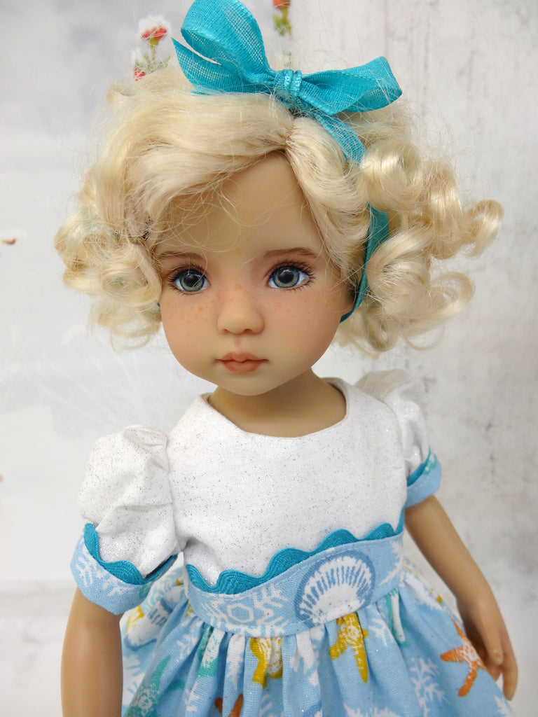 Seashells & Snowflakes - dress, tights & shoes for Little Darling Doll ...