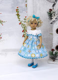 Seashells & Snowflakes - dress, tights & shoes for Little Darling Doll or 33cm BJD