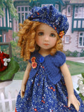 Seasonal Blues - dress, sweater, hat, tights & shoes for Little Darling Doll or 33cm BJD