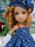 Seasonal Blues - dress, sweater, hat, tights & shoes for Little Darling Doll or 33cm BJD