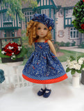 Seasonal Blues - dress, sweater, hat, tights & shoes for Little Darling Doll or 33cm BJD