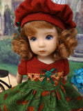 Seasonal Winds - dress, hat, tights & shoes for Little Darling Doll or 33cm BJD