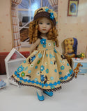 Season's End - dress, hat, tights & shoes for Little Darling Doll or other 33cm BJD