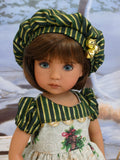 Season's Greetings - dress, hat, tights & shoes for Little Darling Doll or 33cm BJD