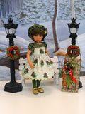 Season's Greetings - dress, hat, tights & shoes for Little Darling Doll or 33cm BJD